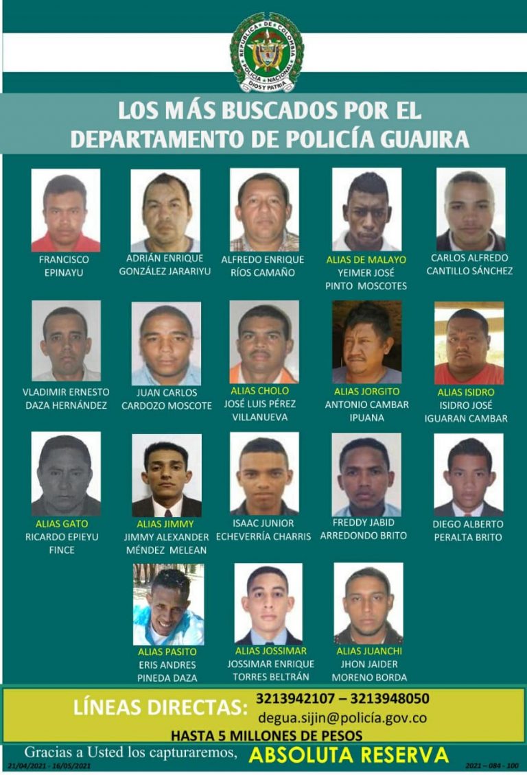 La policía nacional dio a conocer el cartel de los más buscados en el ...