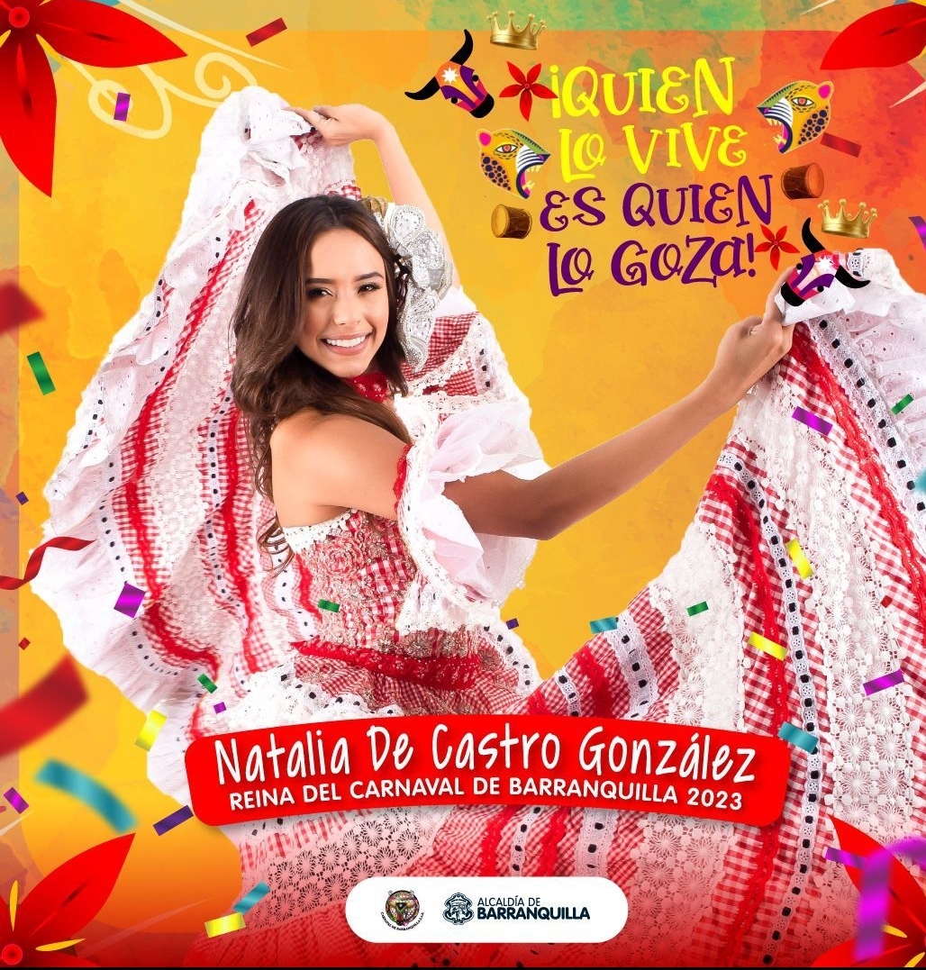 Natalia De Castro González, reina del Carnaval de Barranquilla 2023