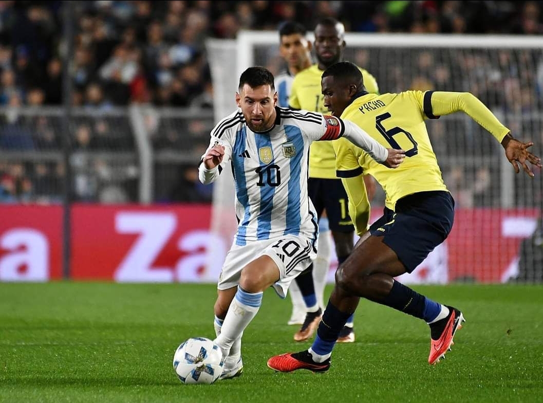 Leo Messi en el primer partido de eliminatoria al mundial 2026