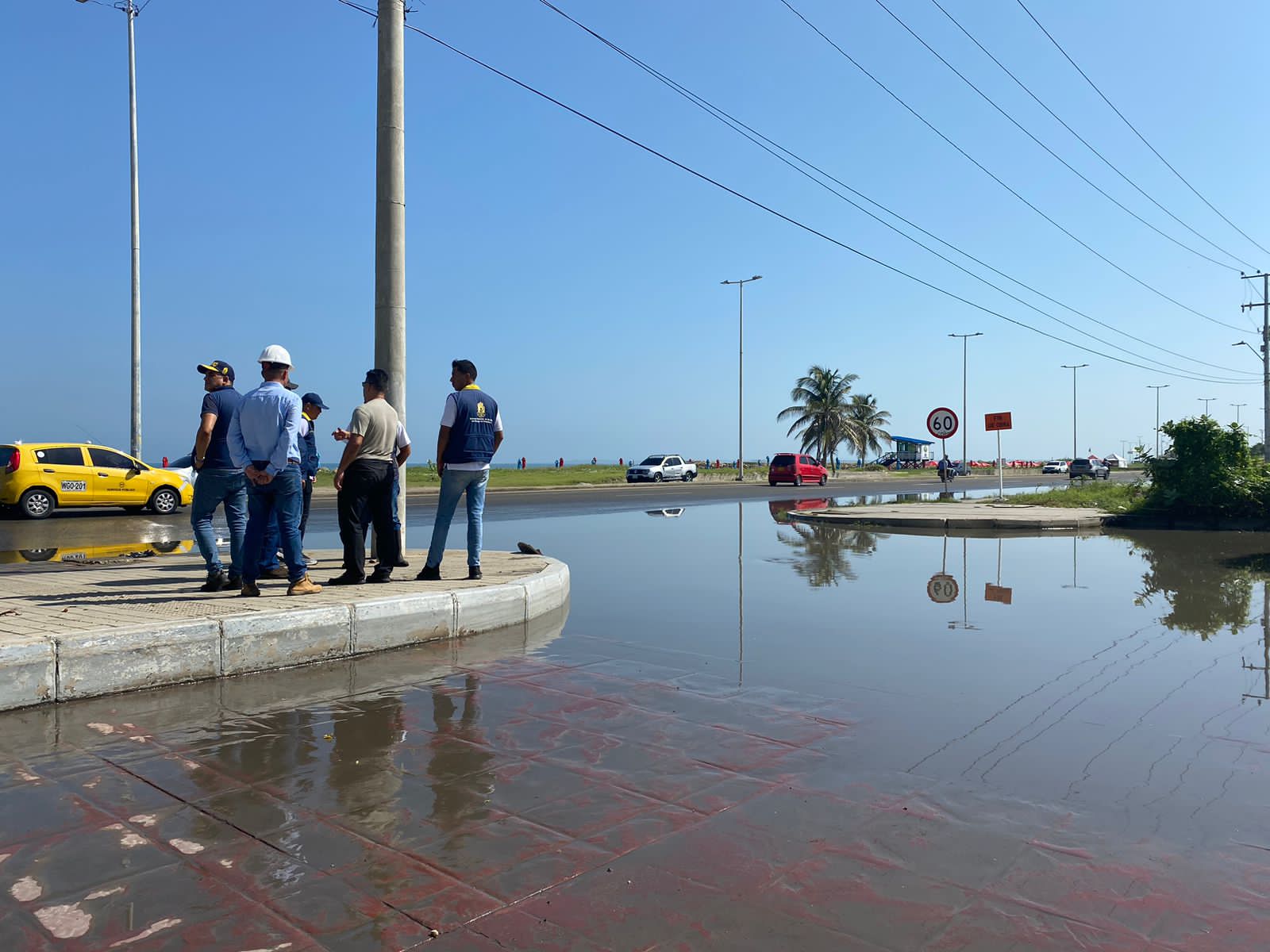 Calles inundadas en Cartagena por las lluvias