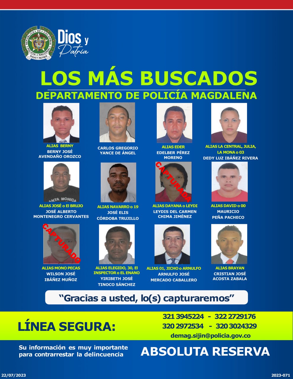 El procedimiento de captura se llevó a cabo en el municipio de La Jagua de Ibirico, Cesar, cuando “mono pecas” se encontraba en una calle del barrio El Bosque y fue abordado por la fuerza pública, quienes de inmediato le notificaron su captura, por el delito de concierto para delinquir agravado.