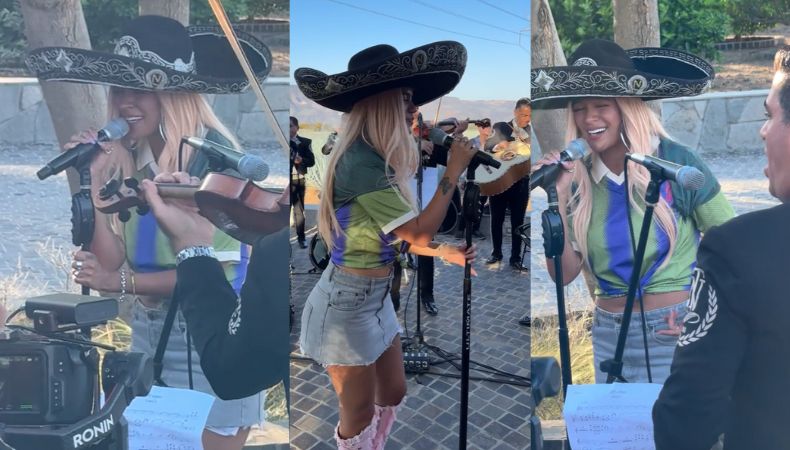 Karol G cantó ‘El Rey’ de Vicente Fernández con mariachis