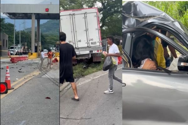 Camión quedó sin frenos y causó accidente en el peaje de Neguanje