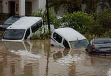 Fuertes lluvias colapsaron vías y provocaron emergencia en Andalucía, España