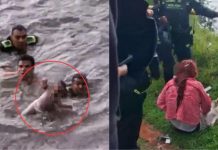 Madre se lanzó a un caño con su bebé en Bogotá