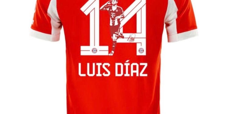 Bayern Múnich lanzó camiseta especial de Luis Díaz