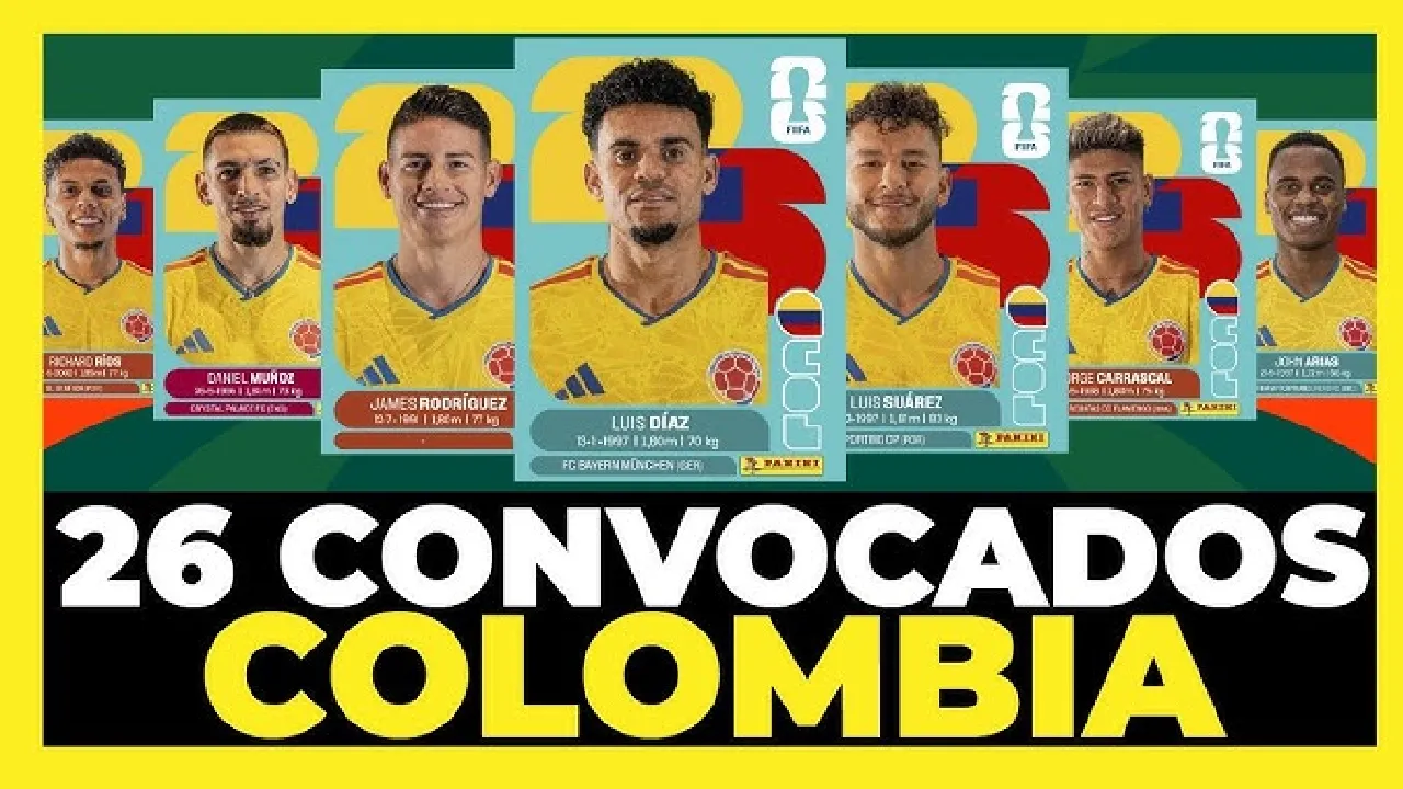 Jugadores de la Selección Colombia convocados para las Eliminatorias al Mundial 2026.