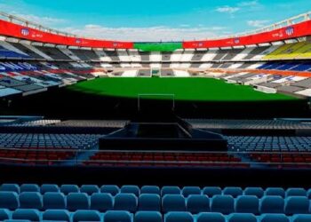 Súper Metro de Barranquilla durante las obras de remodelación del estadio Metropolitano