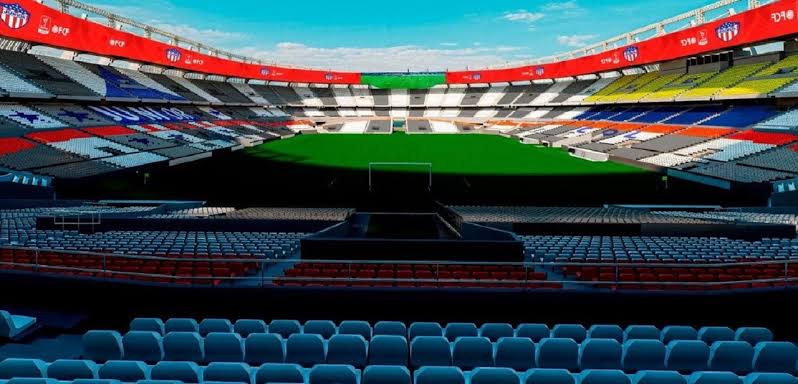 Súper Metro de Barranquilla durante las obras de remodelación del estadio Metropolitano
